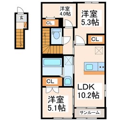 アメニティM-1の物件間取画像